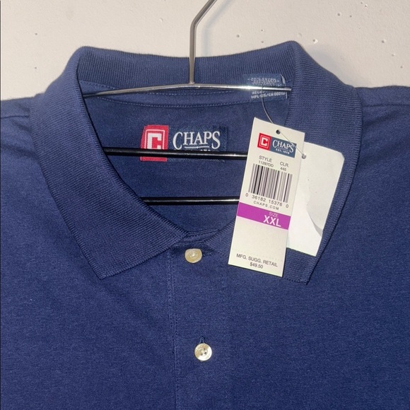 Chaps Blue Polo Shirt Classic Style - Picture 5 of 9